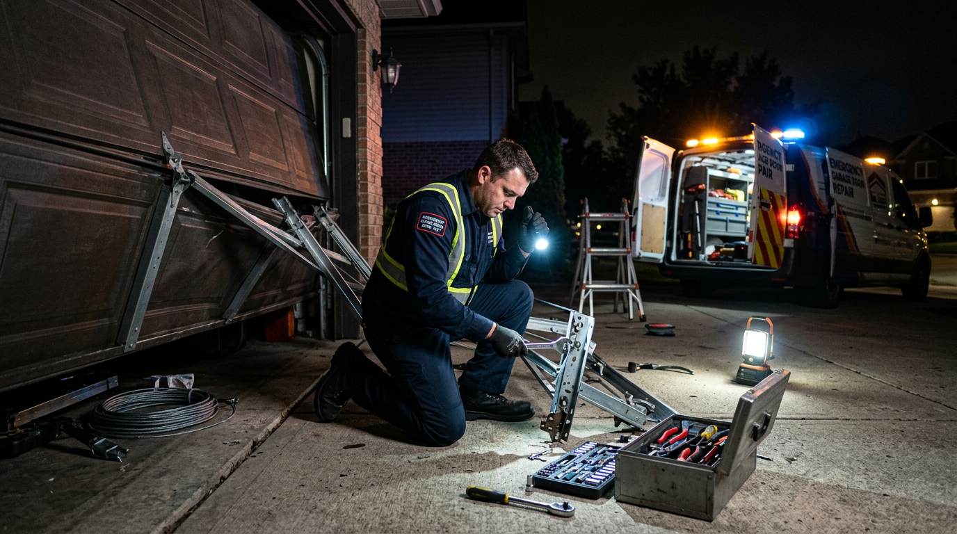 Emergency garage door repair available 24/7